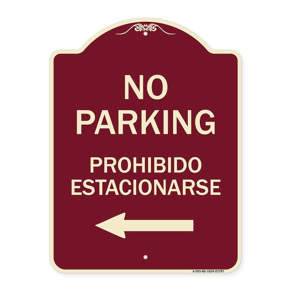 Signmission No Parking Prohibido Estacionarse Heavy-Gauge Aluminum Architectural Sign, 24" x 18", BU-1824-23797 A-DES-BU-1824-23797 - main